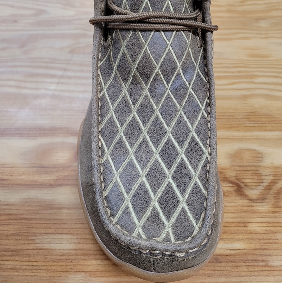 Twisted X Men's Chukka Brown Diamond Pattern Casual Shoe - Picture 2 of 4